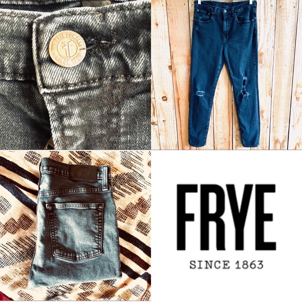 🛍faded black distressed Frye Jeans🛍